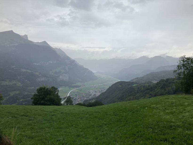 The Haslital valley seen from Hasliberg
